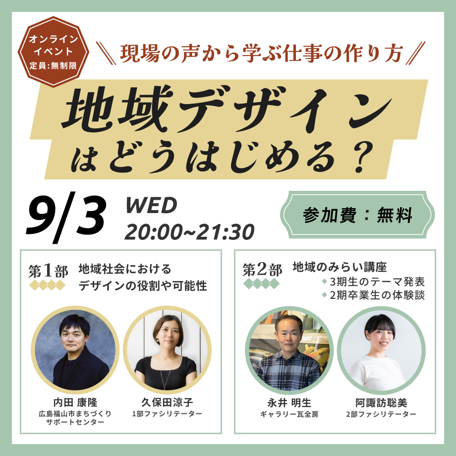 「地域デザイン」は、どうはじめる？–現場の声から学ぶ仕事のつくり方–のイベント画像